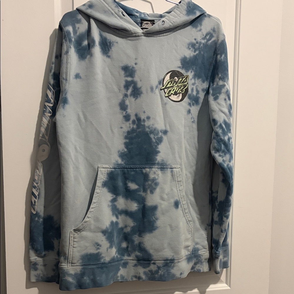 Blue Tie-Dye Hoodie